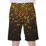 Gold Disco Lights Pattern Print Men's Beach Shorts