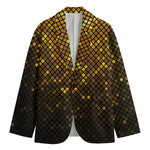 Gold Disco Lights Pattern Print Men's Blazer