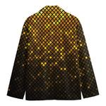 Gold Disco Lights Pattern Print Men's Blazer