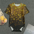 Gold Disco Lights Pattern Print Men's Bodysuit