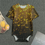 Gold Disco Lights Pattern Print Men's Bodysuit