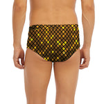Gold Disco Lights Pattern Print Men's Briefs
