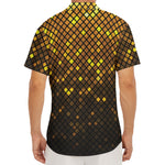 Gold Disco Lights Pattern Print Men's Deep V-Neck Shirt
