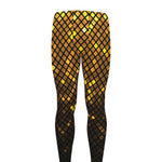 Gold Disco Lights Pattern Print Men's leggings