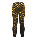 Gold Disco Lights Pattern Print Men's leggings