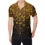 Gold Disco Lights Pattern Print Men's Shirt