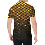 Gold Disco Lights Pattern Print Men's Shirt