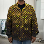 Gold Disco Lights Pattern Print Men's Shirt Jacket