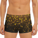 Gold Disco Lights Pattern Print Men's Short Boxer Briefs