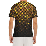 Gold Disco Lights Pattern Print Men's Short Sleeve Rash Guard