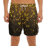 Gold Disco Lights Pattern Print Men's Split Running Shorts