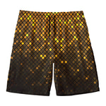 Gold Disco Lights Pattern Print Men's Swim Trunks