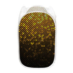 Gold Disco Lights Pattern Print Mesh Laundry Hamper