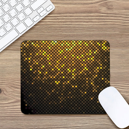 Gold Disco Lights Pattern Print Mouse Pad