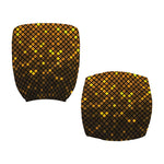 Gold Disco Lights Pattern Print Office Chair Cover