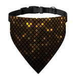 Gold Disco Lights Pattern Print Over The Collar Dog Bandana