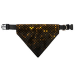 Gold Disco Lights Pattern Print Over The Collar Dog Bandana
