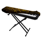 Gold Disco Lights Pattern Print Piano Keyboard Cover