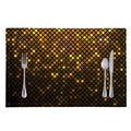 Gold Disco Lights Pattern Print Placemat