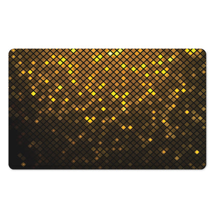 Gold Disco Lights Pattern Print Polyester Doormat