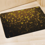Gold Disco Lights Pattern Print Polyester Doormat