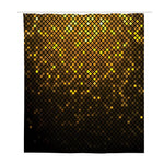 Gold Disco Lights Pattern Print Polyester Shower Curtain