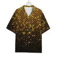 Gold Disco Lights Pattern Print Rayon Hawaiian Shirt