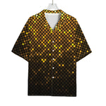 Gold Disco Lights Pattern Print Rayon Hawaiian Shirt