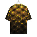 Gold Disco Lights Pattern Print Rayon Hawaiian Shirt