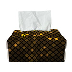 Gold Disco Lights Pattern Print Rectangle Tissue Box Cover