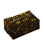 Gold Disco Lights Pattern Print Rectangle Tissue Box Cover