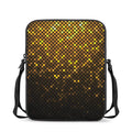 Gold Disco Lights Pattern Print Rectangular Crossbody Bag