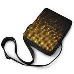 Gold Disco Lights Pattern Print Rectangular Crossbody Bag