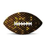 Gold Disco Lights Pattern Print Rugby Ball