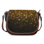 Gold Disco Lights Pattern Print Saddle Bag
