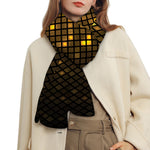 Gold Disco Lights Pattern Print Scarf