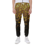 Gold Disco Lights Pattern Print Scuba Joggers