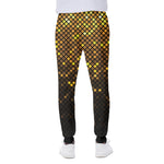 Gold Disco Lights Pattern Print Scuba Joggers