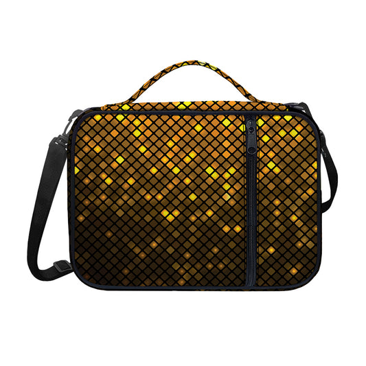 Gold Disco Lights Pattern Print Shoulder Strap Bible Bag