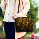 Gold Disco Lights Pattern Print Shoulder Strap Bible Bag