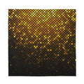 Gold Disco Lights Pattern Print Silk Bandana