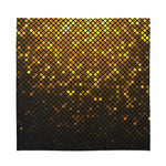 Gold Disco Lights Pattern Print Silk Bandana