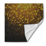Gold Disco Lights Pattern Print Silk Bandana