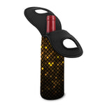 Gold Disco Lights Pattern Print Single Neoprene Wine Tote
