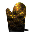 Gold Disco Lights Pattern Print Single Oven Mitt