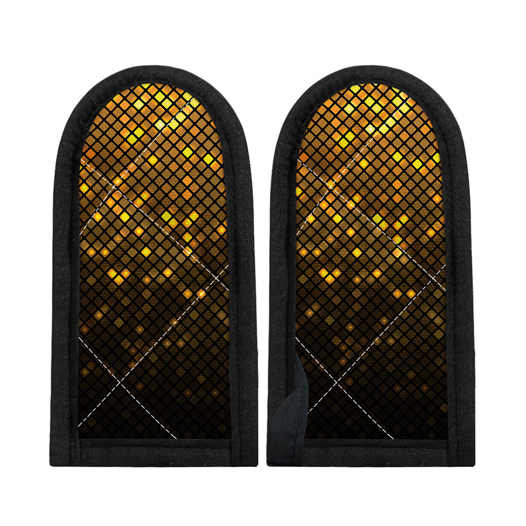 Gold Disco Lights Pattern Print Skillet Handle Cover