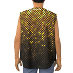 Gold Disco Lights Pattern Print Sleeveless Baseball Jersey