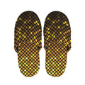 Gold Disco Lights Pattern Print Slippers
