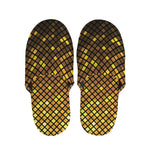 Gold Disco Lights Pattern Print Slippers