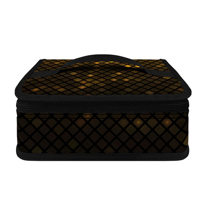 Gold Disco Lights Pattern Print Small Lunch Bag